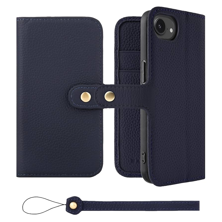 Amazon.co.jp: HANATORA iPhone16e ケース 手帳型 本革